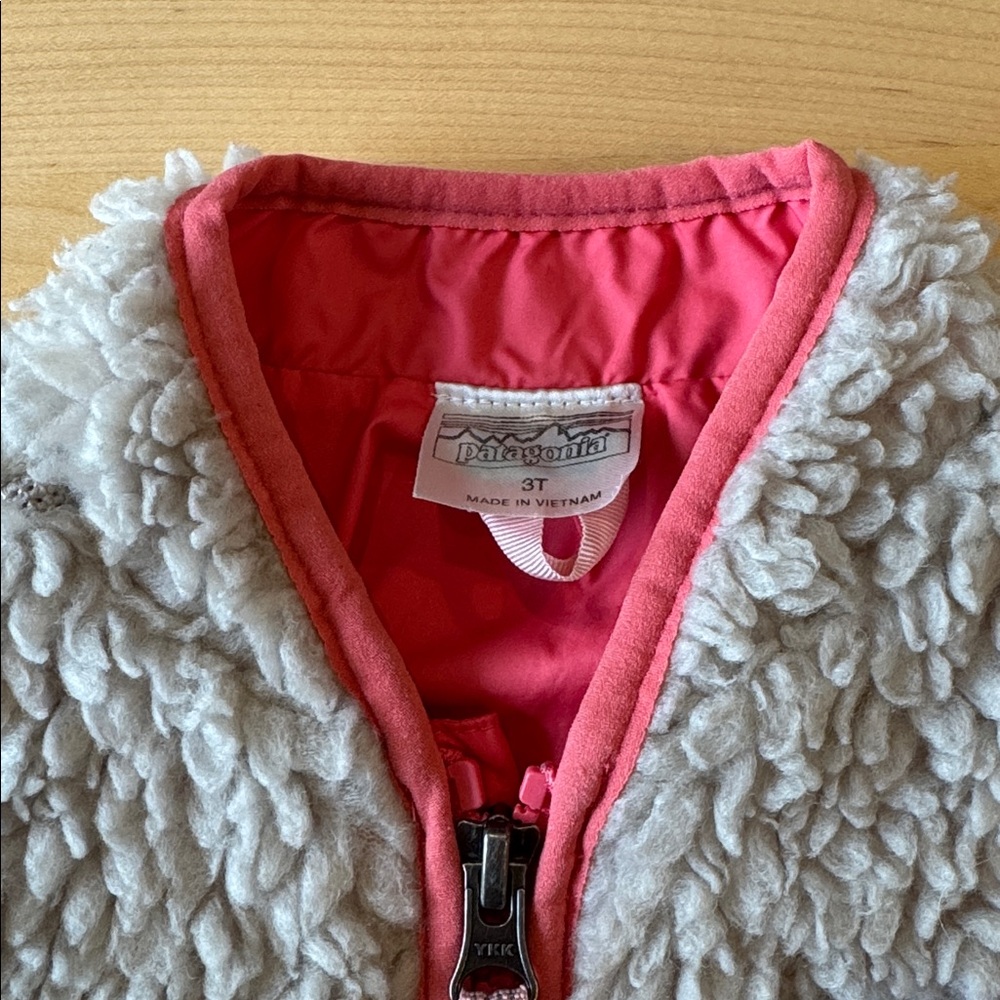 Patagonia Toddler Girls Retro-X Fleece Jacket in Pink 3T | Kids Sherpa Fleece - Picture 4 of 10